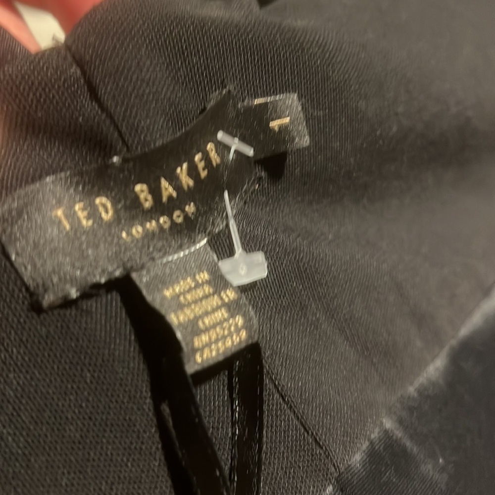 Ted Baker Cap Sleeve Ravana Front-Zip Cocktail Midi Sheath Dress Black Womens 4 - Picture 11 of 11